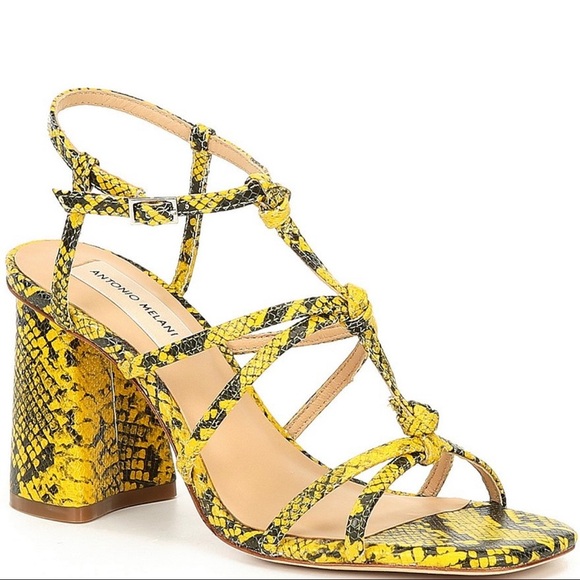 NWOB Antonio Melani Bayslie Snake Print Sandals - Picture 1 of 11
